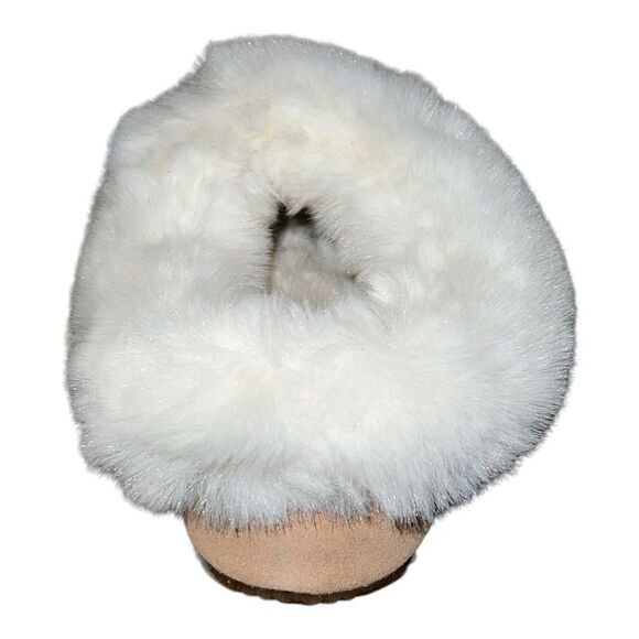 Sorel Go Coffee Run Slippers Tawny Buff, Natural Suede Faux Fur 5M New - Picture 4 of 8